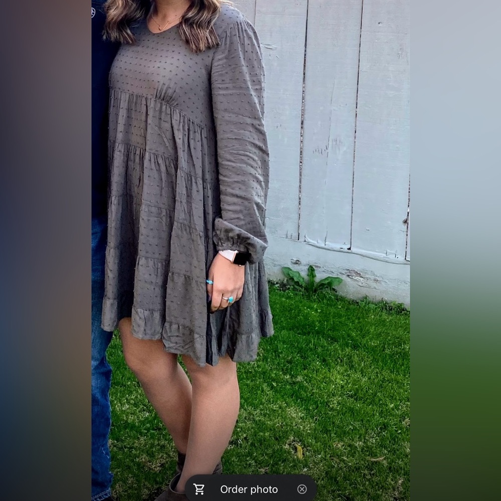 Long Sleeve Green Dress